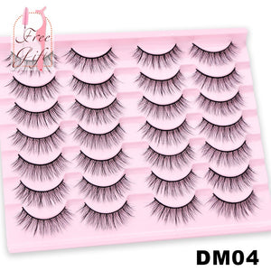 AYRMILLA Natural False Eyelashes 5/10/14Pairs Dramatic 3D Mink Lashes Thick Fake Eyelash Extension Faux Cils Makeup maquiagem
