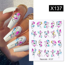 Load image into Gallery viewer, Harunouta 1 Sheet Nail Water Decals Transfer Lavender Spring Flower Leaves Nail Art Stickers Nail Art Manicure DIY