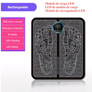 Electric EMS Foot Massager Pad Portable Foldable Massage Mat Muscle Stimulation Improve Blood Circulation Relief Pain Relax Feet