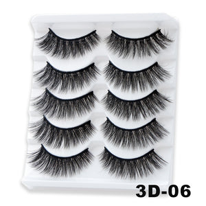 5/10Pairs 3D Mink Lashes Natural Eyelashes Dramatic False Eyelashes Faux Cils Makeup Wholesale Fake Eyelash Extension maquiagem
