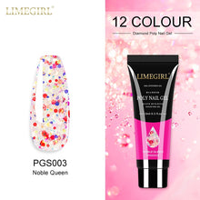 Load image into Gallery viewer, Limegirl 15ml Poly Nail Gel Glitter Building Nail Gel For Manicure Nail Art Design Luminous Polygels Extension Nail Gel For Nail