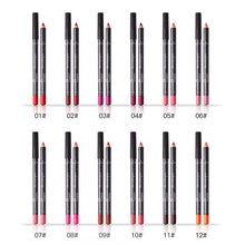 Load image into Gallery viewer, 6 12Pcs/Set Waterproof Pencil Lipstick Set Pen Matte Lip Liner Long Lasting Makeup Pens Easy to Wear Non-stick Cup карандаш для