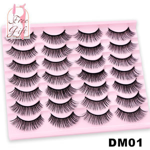 AYRMILLA Natural False Eyelashes 5/10/14Pairs Dramatic 3D Mink Lashes Thick Fake Eyelash Extension Faux Cils Makeup maquiagem