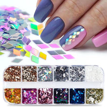 Load image into Gallery viewer, Holographic Butterfly Flakes Nail Art Glitter Sparkly 3D Laser Butterfly Sequins Tips DIY Polish Nail Art Decorations Manicure