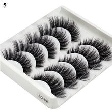 Load image into Gallery viewer, Eye makeup accessories 5 pairs set Cos cross false eyelashes Lash Extension 3D bunch Japanese Fairy Little Devil Cosplay 5 Pairs