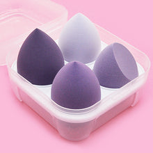 Load image into Gallery viewer, 4pcs Makeup Sponge Powder Puff Dry and Wet Combined Beauty Cosmetic Ball Foundation Powder Puff Bevel Cut Make Up Sponge Tools