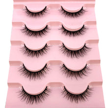 Load image into Gallery viewer, 2022 New 5 pairs natural false eyelashes fake lashes long makeup 3d mink lashes eyelash extension mink eyelashes short eyelashes