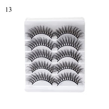 Load image into Gallery viewer, Eye makeup accessories 5 pairs set Cos cross false eyelashes Lash Extension 3D bunch Japanese Fairy Little Devil Cosplay 5 Pairs