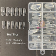 Load image into Gallery viewer, Gel Nails Extension System Full Cover Sculpted Clear Stiletto Coffin False Nail Tips 240pcs/bag