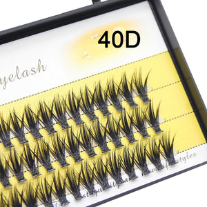 Moonlily Soft Mink 20D/30D/40D Lashes Cluster Eyelash Extension Natural Long 3D Volume Effect Faux Bunche Individual Makeup