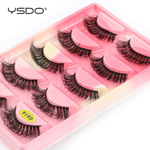 Load image into Gallery viewer, YSDO 5 Pairs Eyelashes Natural Long 3D Mink Lashes Fluffy Volume Mink False Eyelashes Cruelty Free Wispy Lashes Makeup Cilios