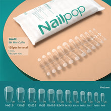 Load image into Gallery viewer, NAILPOP 120pcs False Nails Acrylic Press on Nails Coffin Artificial Nails Clear Fake Nail Tips for Extension Manicure Tool