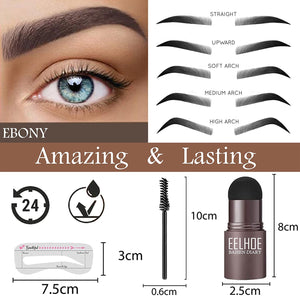 One Step Shaping Kit Stamp Set Professional 2024 Perfect Eyebrow Mold Waterproof Makeup For Women Brow Template Make Up Shade