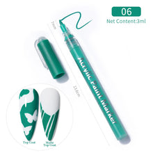 Load image into Gallery viewer, 1 Pc Nail Art Graffiti Pen Black Color UV Gel Polish Design Dot Painting Detailing Pen Brushes DIY Nail Art Adorn Tools