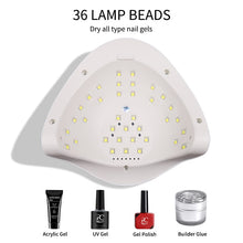 Load image into Gallery viewer, Led Lamp For Nails Uv Nail Drying Light For Gel Nail Manicure Polish Cabin Lamps Dryer Machine Nails Equipment Professional