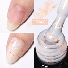 Load image into Gallery viewer, UR SUGAR 7ml Gold Glitter Gel Nail Polish Platinum Shining Mineral Sequins Soak Off UV LED Gel Nail Semi Permanent Manicure