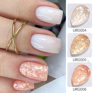 UR SUGAR 7ml Gold Glitter Gel Nail Polish Platinum Shining Mineral Sequins Soak Off UV LED Gel Nail Semi Permanent Manicure