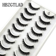 Load image into Gallery viewer, NEW 10 Pairs Natural False Eyelashes Fake Lashes Long Makeup 3d Mink Lashes Extension Eyelash Mink Eyelashes for Beauty 54