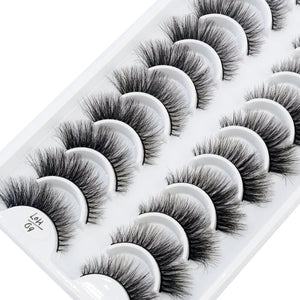 NEW 10 Pairs Natural False Eyelashes Fake Lashes Long Makeup 3d Mink Lashes Extension Eyelash Mink Eyelashes for Beauty 54