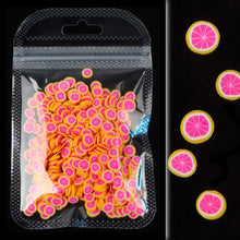 Load image into Gallery viewer, Mixed 3D Fruit Slices Sticker Polymer Clay DIY Designs Slice Lemon Nail Art Sliders Nails Art Decors Women Nail Tips Manicure