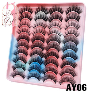 AYRMILLA 5/20Pairs 3D Mink Lashes Natural False Eyelashes Dramatic Thick Fake Eyelash Extension Faux Cils Wholesale Makeup Tools