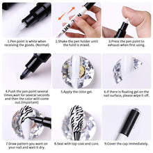 Load image into Gallery viewer, 1 Pc Nail Art Graffiti Pen Black Color UV Gel Polish Design Dot Painting Detailing Pen Brushes DIY Nail Art Adorn Tools