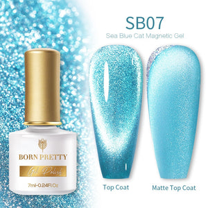BORN PRETTY 7ml 9D Laser Cat Magnetic Gel Nail Gel Pink Magnetic Gel Soak Off UV LED Nail Varnish UV Gel Need Pink Nude Base