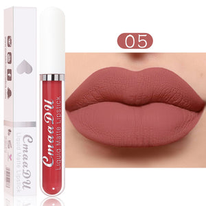 Sexy Long Lasting Velvet Matte Lip Gloss Liquid Lipstick Lip Makeup Women Beauty Red Nonstick Cup Waterproof Lip Gloss YZL2