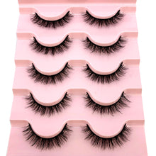 Load image into Gallery viewer, 2022 New 5 pairs natural false eyelashes fake lashes long makeup 3d mink lashes eyelash extension mink eyelashes short eyelashes