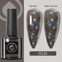Load image into Gallery viewer, UR SUGAR 7ml Gold Glitter Gel Nail Polish Platinum Shining Mineral Sequins Soak Off UV LED Gel Nail Semi Permanent Manicure