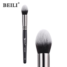 Load image into Gallery viewer, BEILI Black Foundation Make up Brush Big Definer Powder Blush Soft Synthetic Hair Makeup Brushes Highlighter Fan Contour Tools