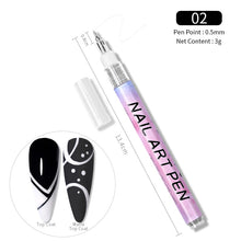 Load image into Gallery viewer, 1 Pc Nail Art Graffiti Pen Black Color UV Gel Polish Design Dot Painting Detailing Pen Brushes DIY Nail Art Adorn Tools