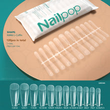 Load image into Gallery viewer, NAILPOP 120pcs False Nails Acrylic Press on Nails Coffin Artificial Nails Clear Fake Nail Tips for Extension Manicure Tool