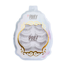 Load image into Gallery viewer, 4pairs Natural False Eyelashes Thin Band Hand Made Short Lighter Eyelash Cosplay Korean Fashion Wispy Extension Makeup Tools