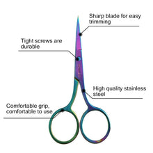 Load image into Gallery viewer, 1Pcs Eyebrow Scissor Makeup Eyelash Trimmer  Facial Hair Remover Manicure Scissor Nail Cuticle Tool Beauty Scissors