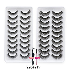 AYRMILLA 5/20Pairs 3D Mink Lashes Natural False Eyelashes Dramatic Thick Fake Eyelash Extension Faux Cils Wholesale Makeup Tools