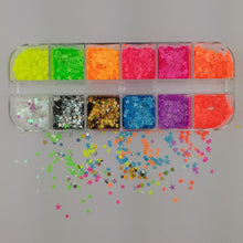 Load image into Gallery viewer, Holographic Butterfly Flakes Nail Art Glitter Sparkly 3D Laser Butterfly Sequins Tips DIY Polish Nail Art Decorations Manicure