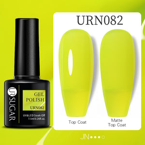 UR SUGAR 7.5ml Thermal Ultra-thin Glitter Gel Soak Off UV Gel Color-chaging Snowflake Temperature Color Change Nail Art Varnish