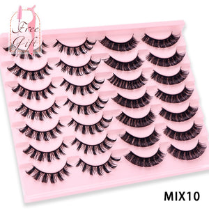 AYRMILLA Natural False Eyelashes 5/10/14Pairs Dramatic 3D Mink Lashes Thick Fake Eyelash Extension Faux Cils Makeup maquiagem