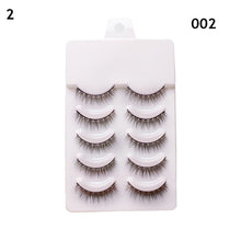 Load image into Gallery viewer, Eye makeup accessories 5 pairs set Cos cross false eyelashes Lash Extension 3D bunch Japanese Fairy Little Devil Cosplay 5 Pairs