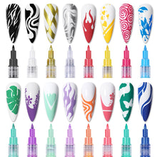 Load image into Gallery viewer, 1 Pc Nail Art Graffiti Pen Black Color UV Gel Polish Design Dot Painting Detailing Pen Brushes DIY Nail Art Adorn Tools