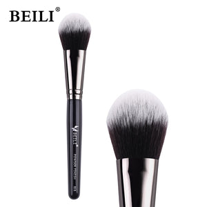 BEILI Black Foundation Make up Brush Big Definer Powder Blush Soft Synthetic Hair Makeup Brushes Highlighter Fan Contour Tools