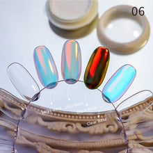 Load image into Gallery viewer, 1Box Nail Mirror Glitter Powder Metallic Colorful Dust Metal Effect Nail Glitter Gold Nail Art UV Gel Polish Chrome Flakes Dust