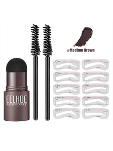 One Step Shaping Kit Stamp Set Professional 2024 Perfect Eyebrow Mold Waterproof Makeup For Women Brow Template Make Up Shade