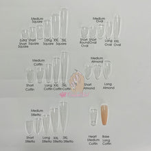 Load image into Gallery viewer, Gel Nails Extension System Full Cover Sculpted Clear Stiletto Coffin False Nail Tips 240pcs/bag