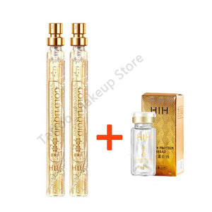 24K Gold Face Serum Active Collagen Silk Thread Facial Essence Anti-Aging Smoothing Firming Moisturizing Hyaluronic Skin Care