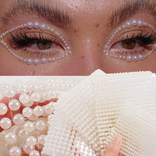 Load image into Gallery viewer, 3D Eyes Face Makeup Temporary Tattoo Self Adhesive Beauty White Pearl Jewels Stickers Festival Body Art Decorations Nail Diamond