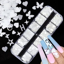 Load image into Gallery viewer, Holographic Butterfly Flakes Nail Art Glitter Sparkly 3D Laser Butterfly Sequins Tips DIY Polish Nail Art Decorations Manicure
