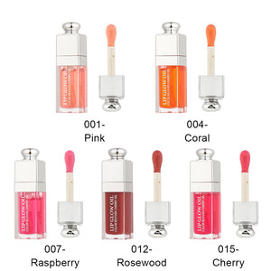 Clear Fashion 6ml Crystal Jelly Moisturizing Lip Oil Plumping Lip Gloss Sexy Plump Lip Glow Oil Tinted Lip Plumper Lips Makeup