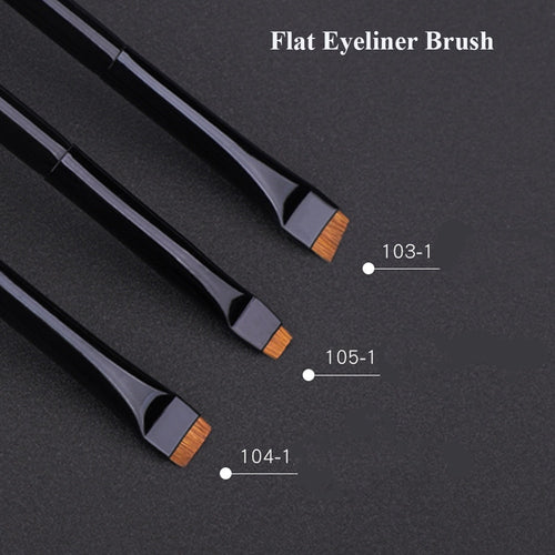 Professional Eyeliner Brush High Quality Black Flat Eyebrow Application Lip Tools for Cosmetic Makeup Instruments Supplies Kit